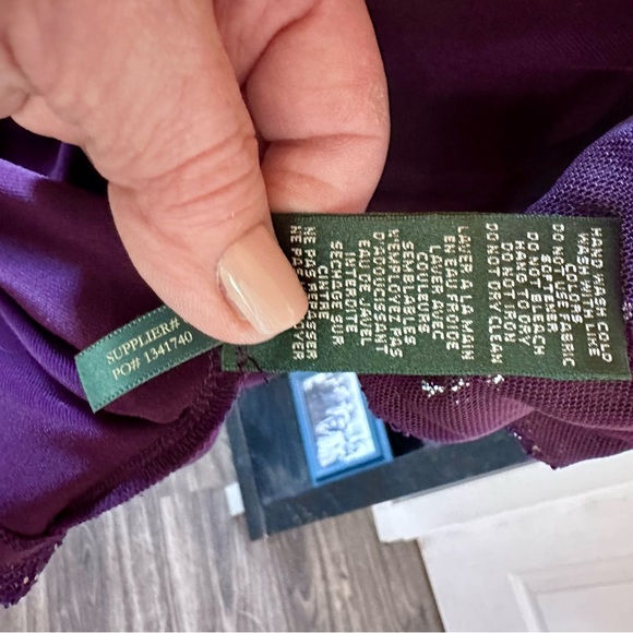 Ralph Lauren Long-Sleeve Sequined Cocktail Dress - Picture 4 of 13